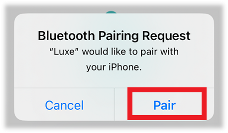 Fitbit pairing request message